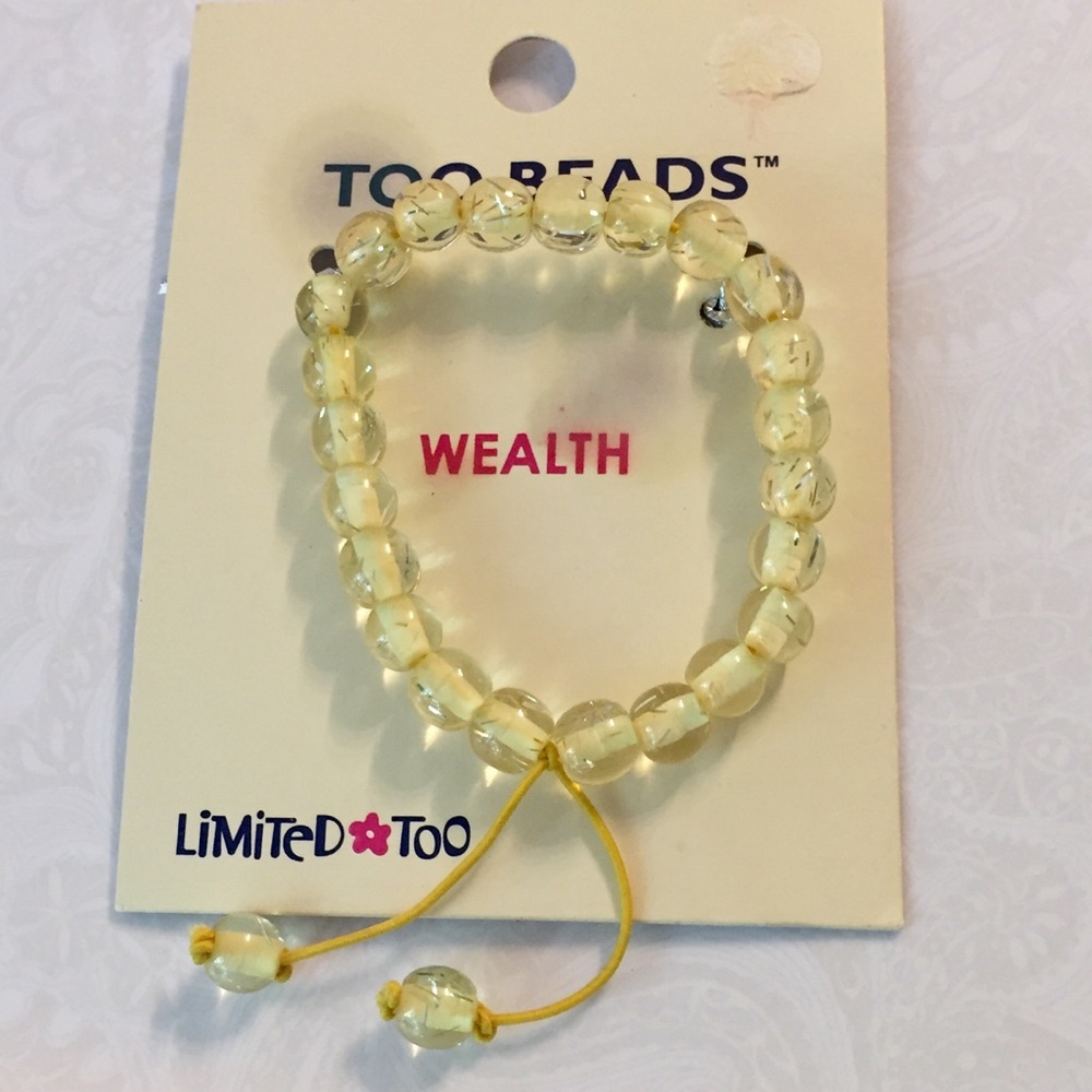 🆕 Limited Too Yellow Beaded Bracelet